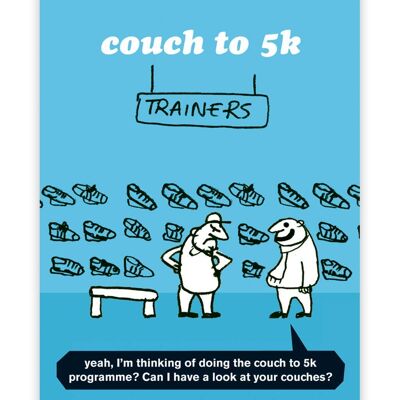 Cartel divertido del sofá a 5k de Modern Toss