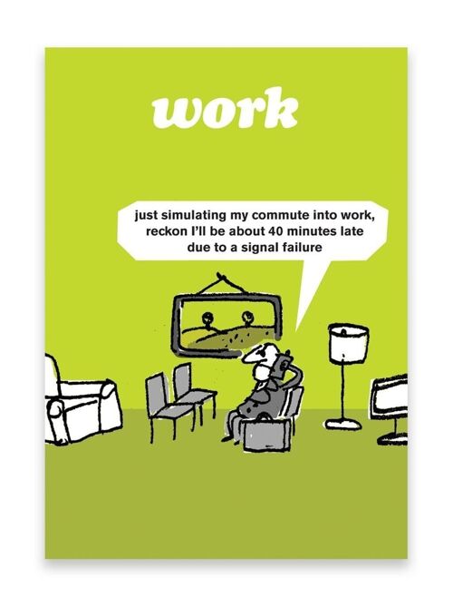 Funny Work Commute Poster by Modern Toss