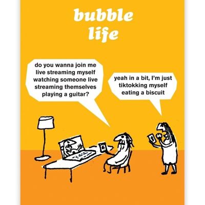 Cartel divertido de la vida de la burbuja de Modern Toss