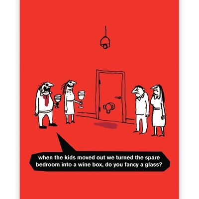 Póster de una caja de vino divertida de Modern Toss