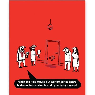 Funny Wine Box Poster by Modern Toss