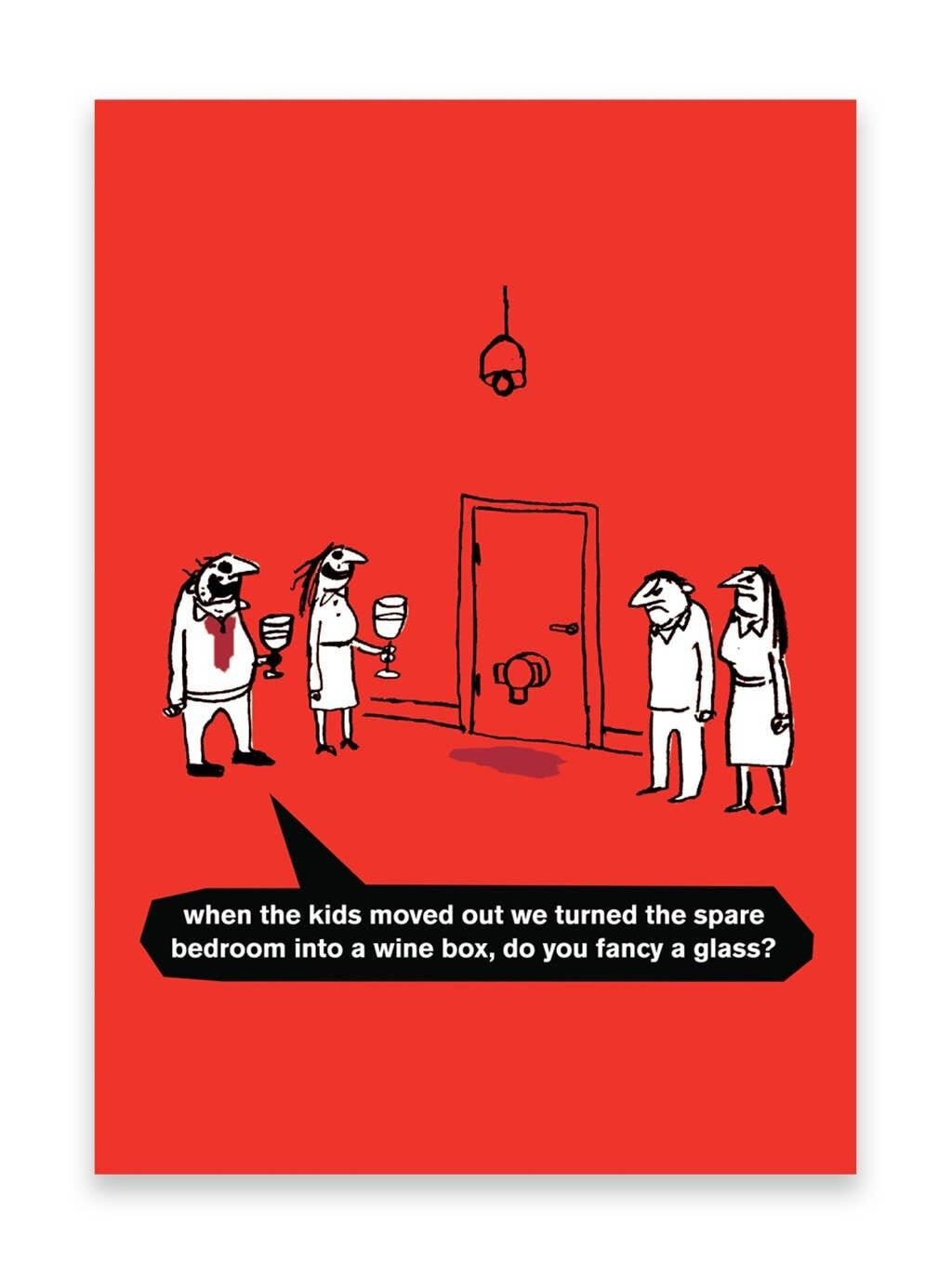 Lustiges Weinkisten-Poster von Modern Toss