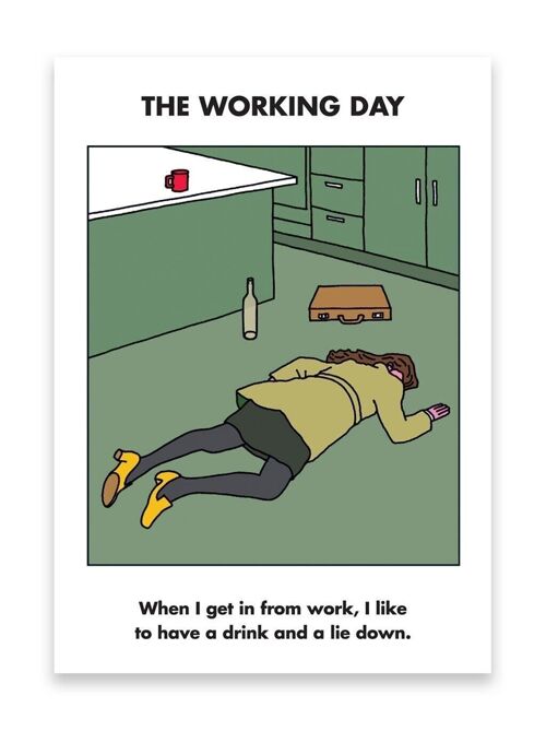 Funny Work Lie Down Poster by Modern Toss