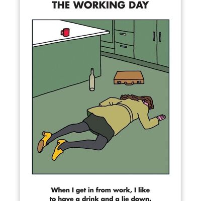 Funny Work Lie Down Poster von Modern Toss