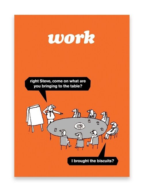 Funny Work Biscuits Poster by Modern Toss