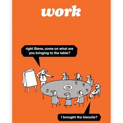 Funny Work Biscuits Poster by Modern Toss