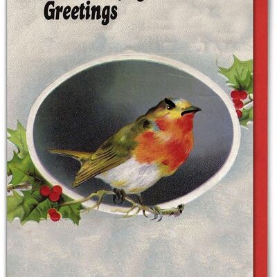 Carte de Noël Robin