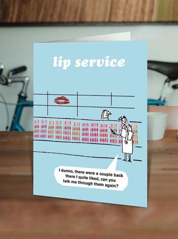 Carte d'anniversaire drôle - Lip Service 2