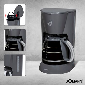 Cafetière 12-14 tasses 1,5L Bomann KA183CB-gris 3