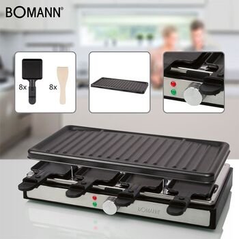 Raclette gril 8 personnes Bomann RG6039CB-noir 8