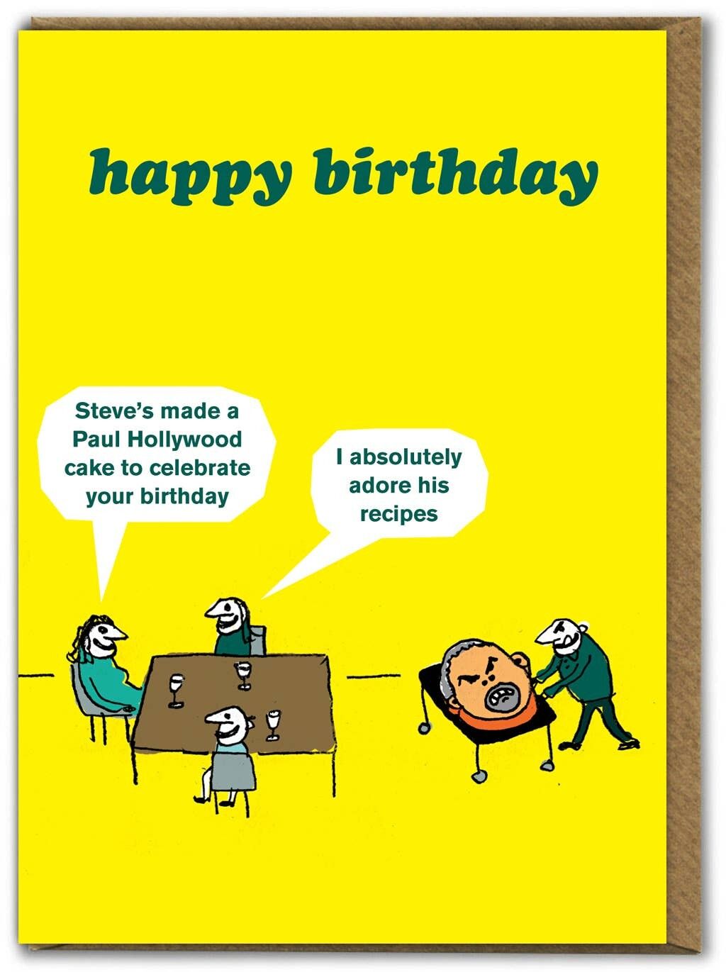 Funny Birthday Card - Paul Hollywood Cake by Modern Toss