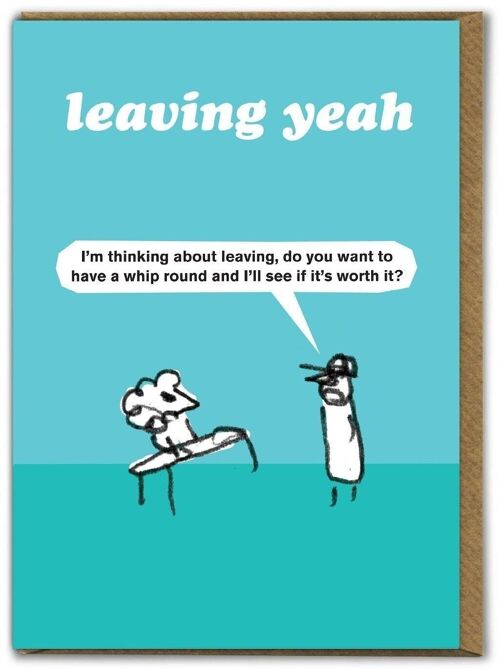 Funny Leaving Card - Whip Round by Modern Toss