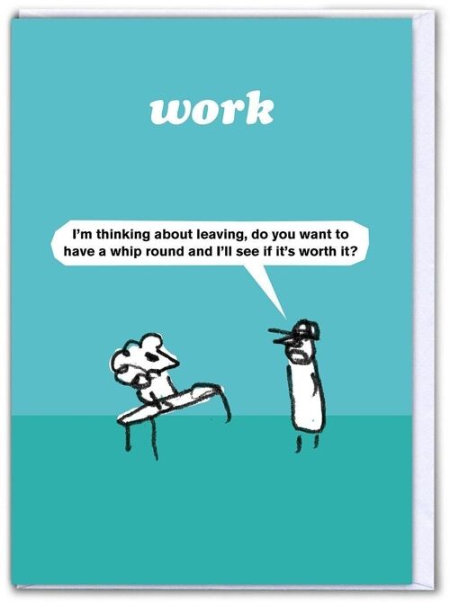 Funny Large Card - Whip Round Leaving Large Card by Modern Toss