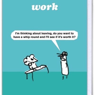 Funny Large Card - Whip Round Leaving Large Card by Modern Toss