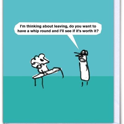 Funny Large Card - Whip Round Leaving Large Card by Modern Toss