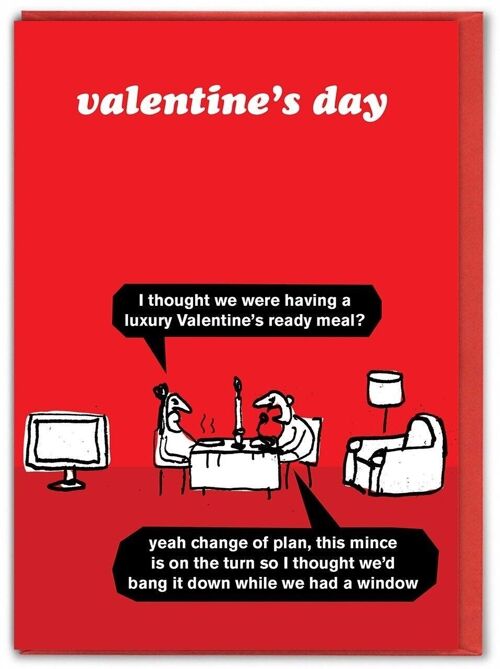 Funny Valentines Card - Luxury Ready Meal