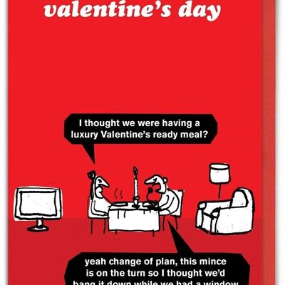 Funny Valentines Card - Luxury Ready Meal