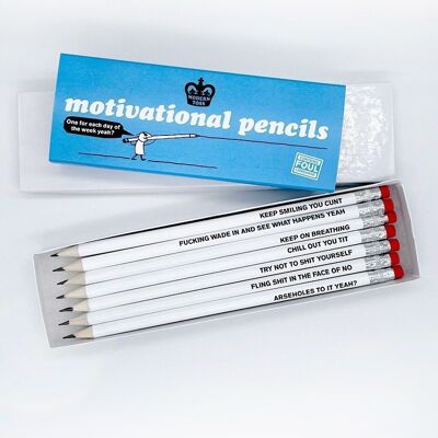 Set di matite motivazionali Toss moderno