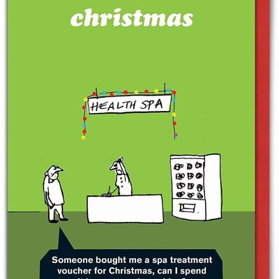 Wellnessgutschein Weihnachtskarte