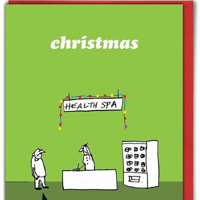 Wellnessgutschein Weihnachtskarte