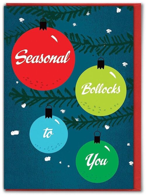 Seasonal Bollocks Christmas Card