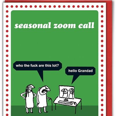 Biglietto natalizio stagionale Zoom Call