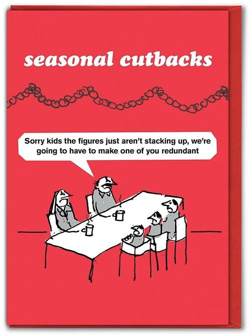 Seasonal Cutbacks Kids Christmas Card