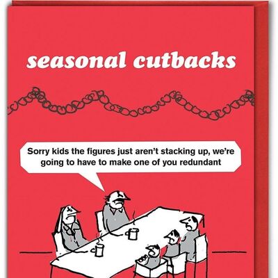 Seasonal Cutbacks Kids Christmas Card