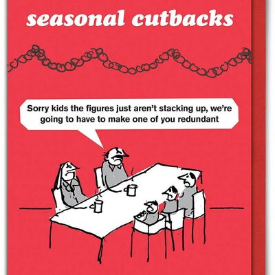 Seasonal Cutbacks Kids Christmas Card