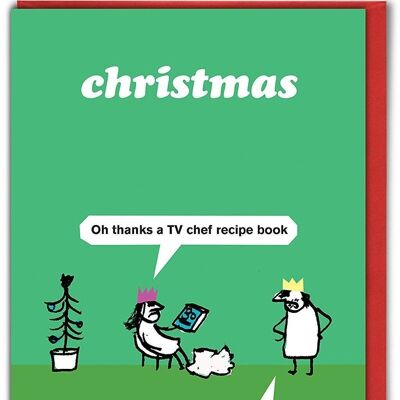 Tarjeta de Navidad del libro de recetas