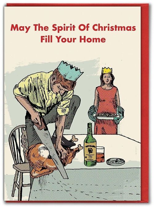 Turkey Saw Up Funny Christmas Card by Modern Toss
