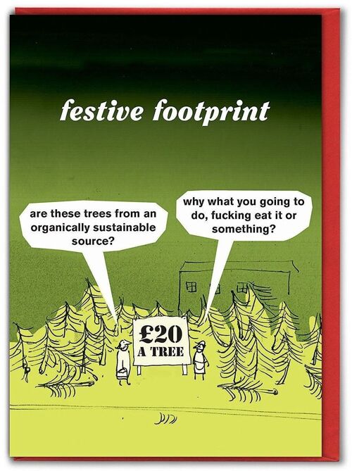 Festive Footprint Christmas Card