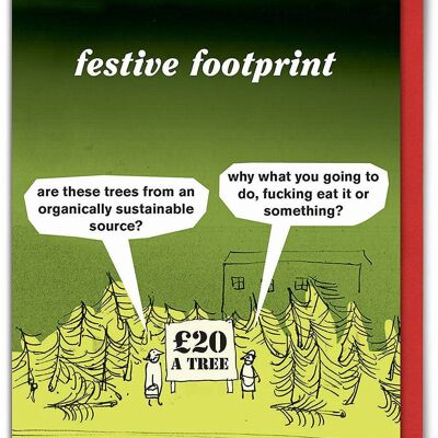 Festive Footprint Christmas Card