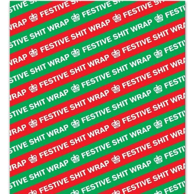 Festive Shit Gift Wrap **Pack of 2 Sheets Folded**