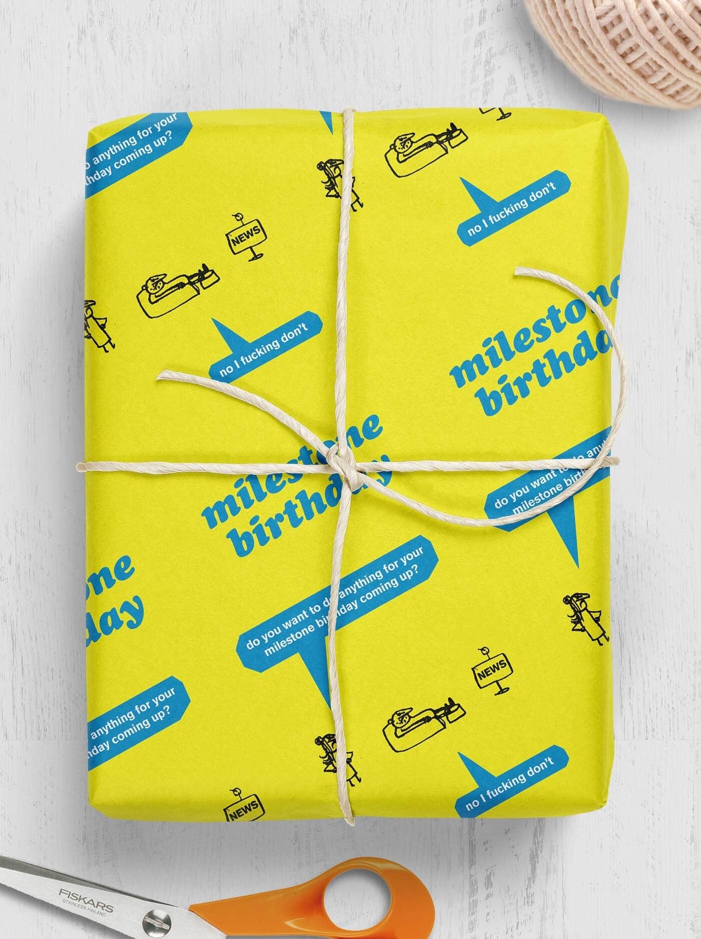 Confezione regalo di compleanno Milestone **Confezione da 2 fogli piegati**