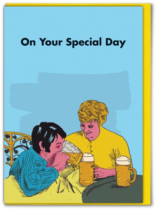 Funny Beer In Bed Card by Modern Toss