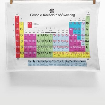 Periodic Table of Swearing Tea Towel