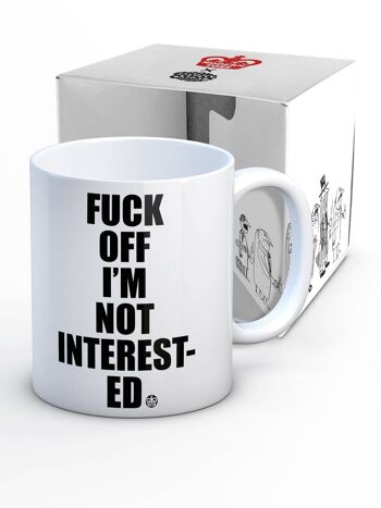 Fuck Off Pas intéressé Tasse à lancer moderne 1