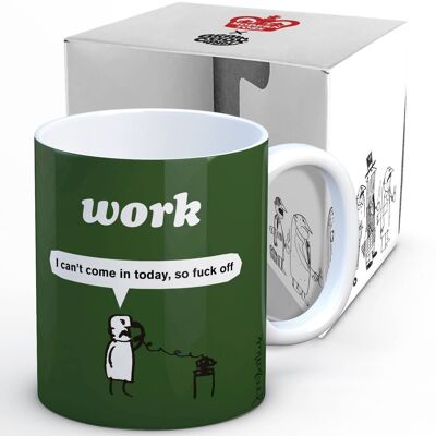 Funny Mug - Work Fuck Off by Modern Toss