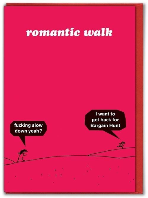 Romantic Walk Valentines Card