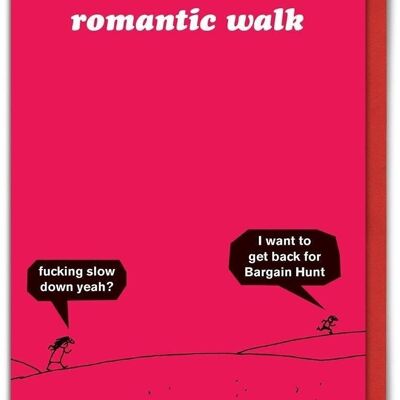 Biglietto di San Valentino passeggiata romantica