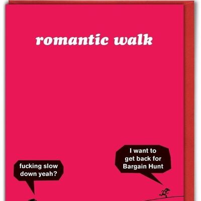 Romantischer Spaziergang Valentinskarte