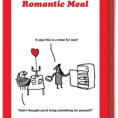 Dinner For One Valentines  Card