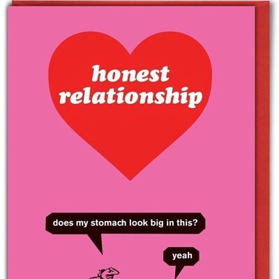 Carte de Saint Valentin de relation honnête