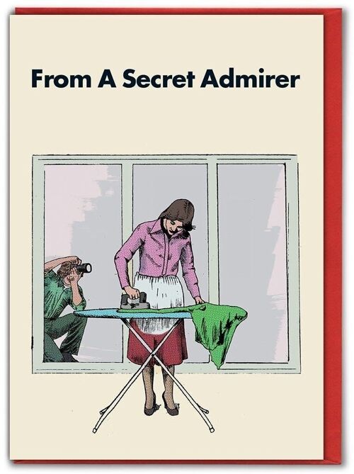 Secret Admirer Ironing Valentines Card