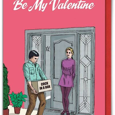 Cock in a Box Valentines Card