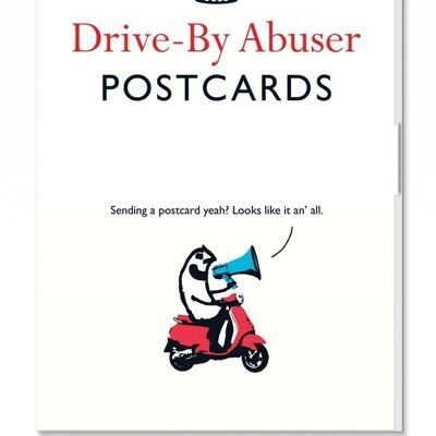 Juego de 20 postales de abusadores que se conducen desde el coche