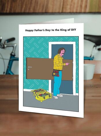 Carte de fête des pères King Of DIY 2