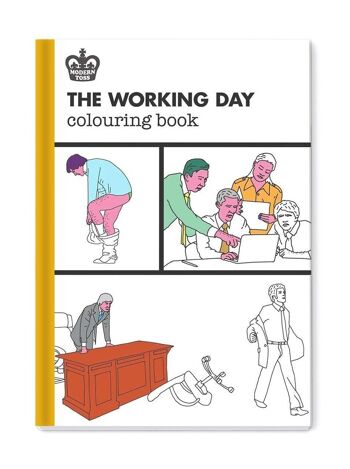 Le livre de coloriage A4 de la journée de travail 1