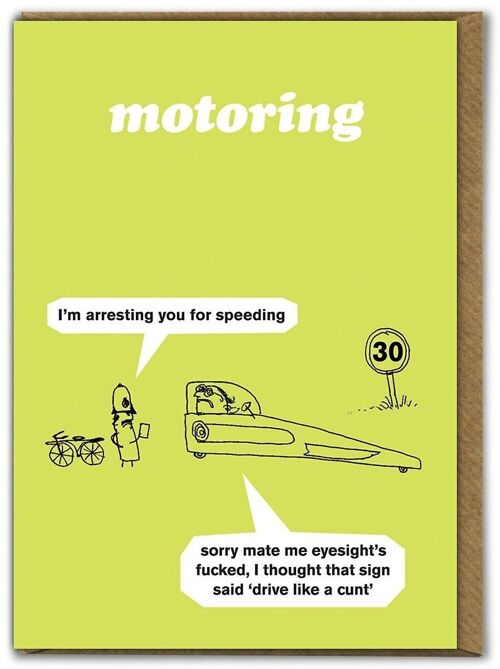 Motoring Speeding Card